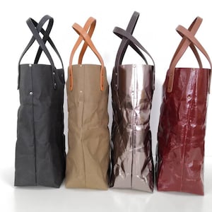 Borsa tote di carta lavabile, borsa vegana, borsa unica, borsa vegana, materiali riciclati, borsa in cellulosa, borsa di carta, borsa ecologica, borsa riciclata