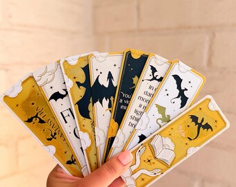 Fantasy Era Bookmarks | Dragon Bookmark | Romantasy Reader Gift | Fantasy Bookmark | Reading Accessory