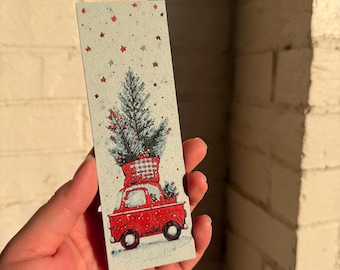 3D Printed Christmas Truck Bookmark: Holiday Stocking Stuffer