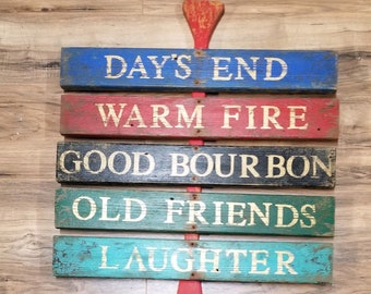 Campfire LakeHouse Vintage signs secured to Oars / Paddles