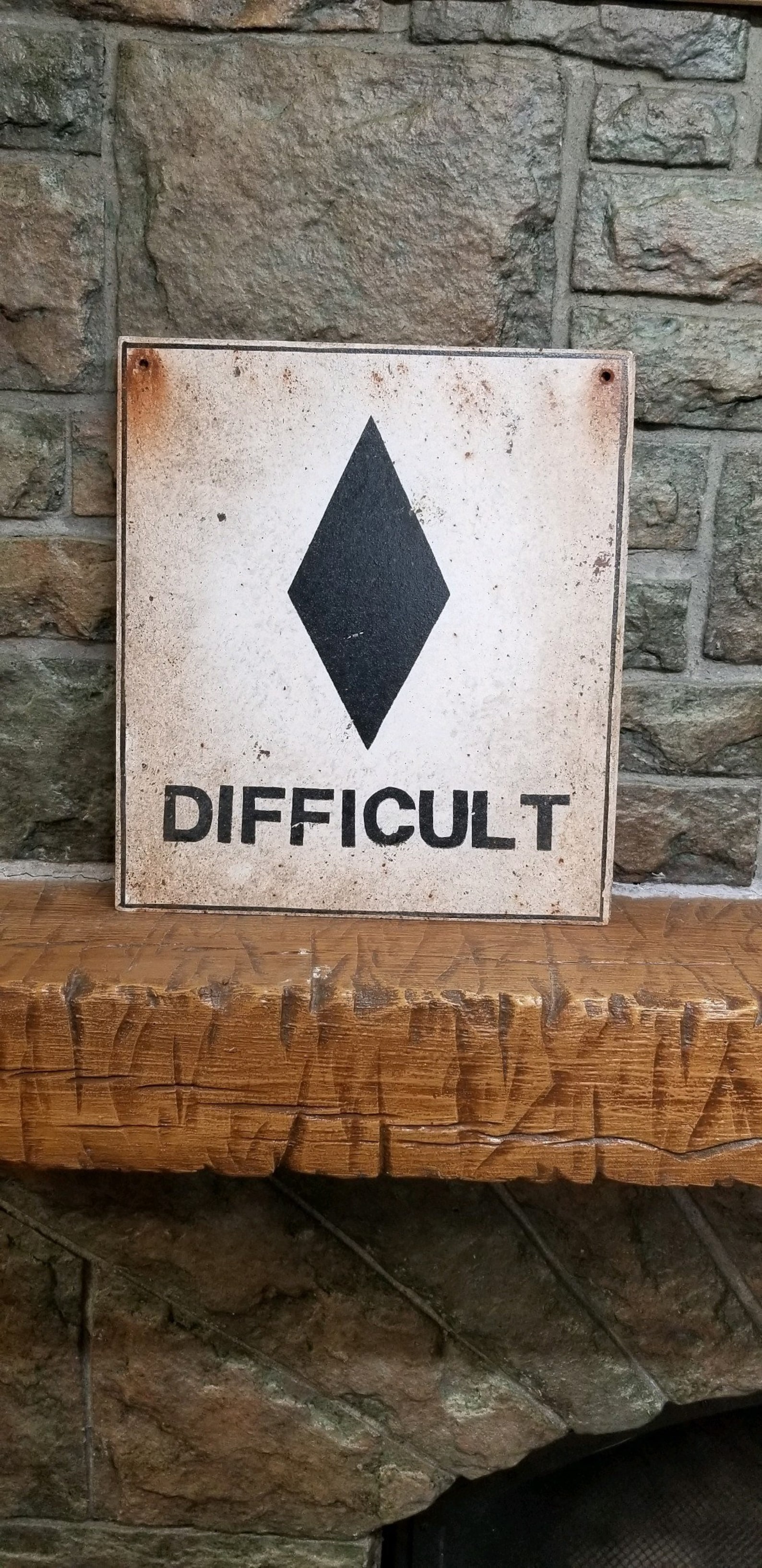 Ski Hill Difficulty vintage Handmade Reproduction Signs Etsy