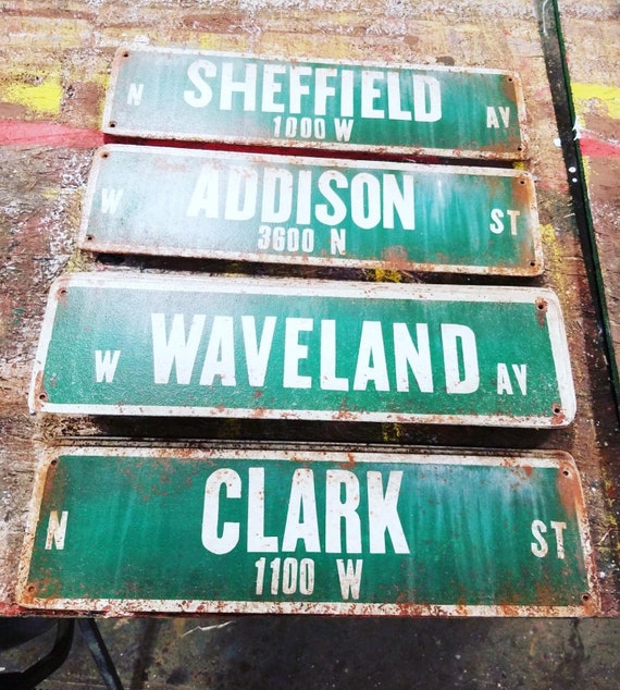 Custom Chicago Vintage Street Signs - Etsy