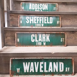 Custom Chicago Vintage Street Signs