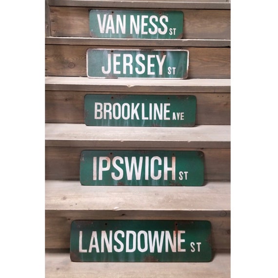 Boston Red Sox Vintage Street Signs Fenway Park - Etsy