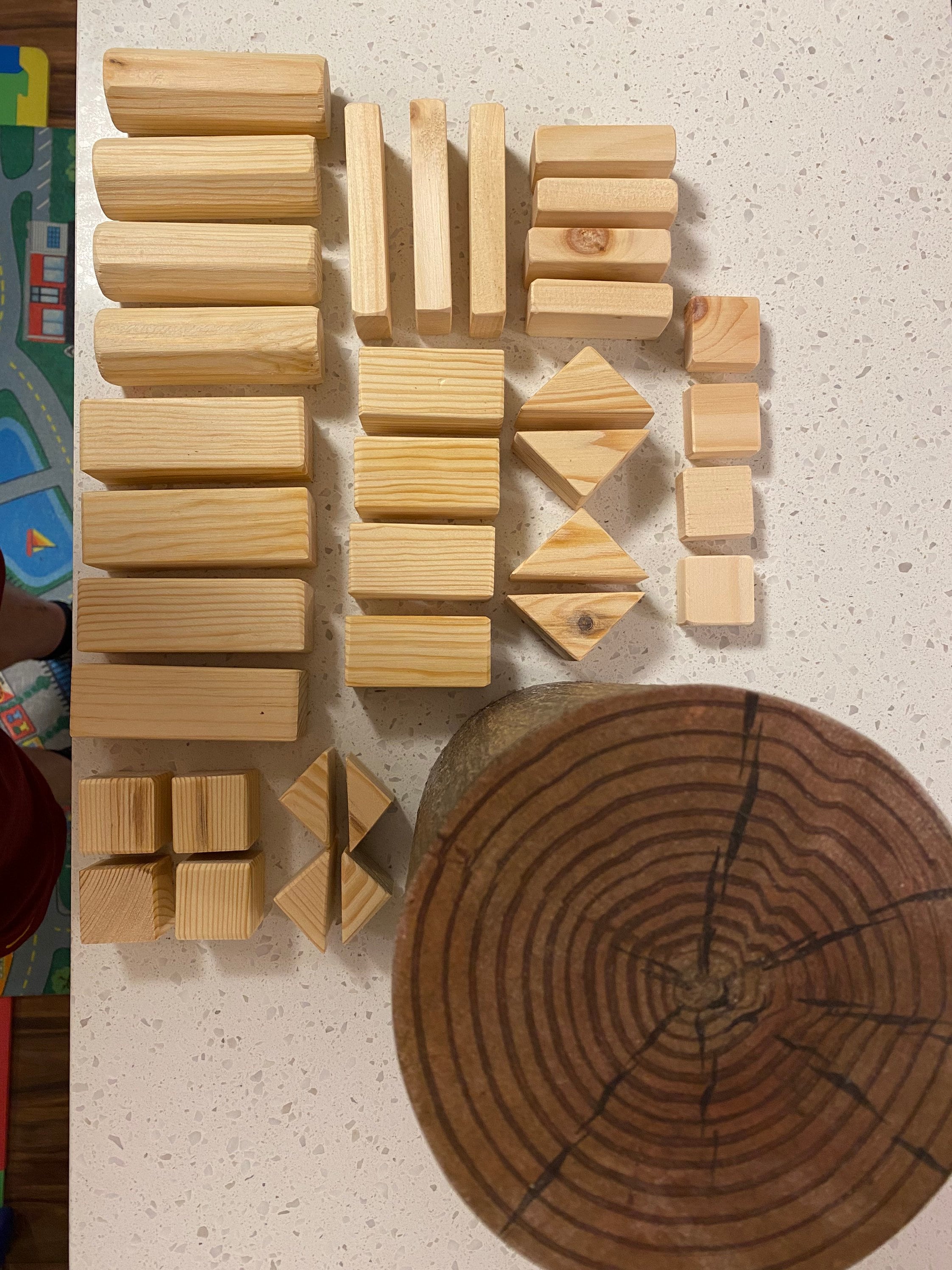 Childrens Northwoods Pine Wood Log Blocks Set Handmade Etsy