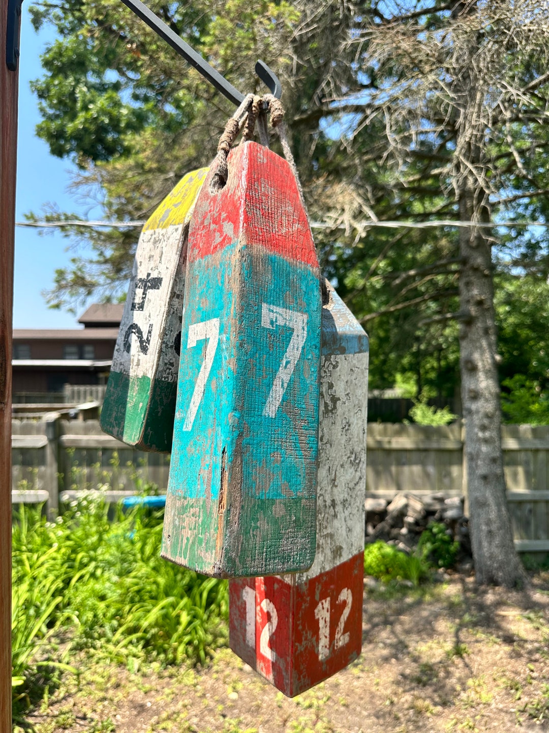Vintage Lobster Buoys Nautical Wood Buoys - Etsy