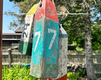 Vintage Lobster Buoys Nautical Wood Buoys