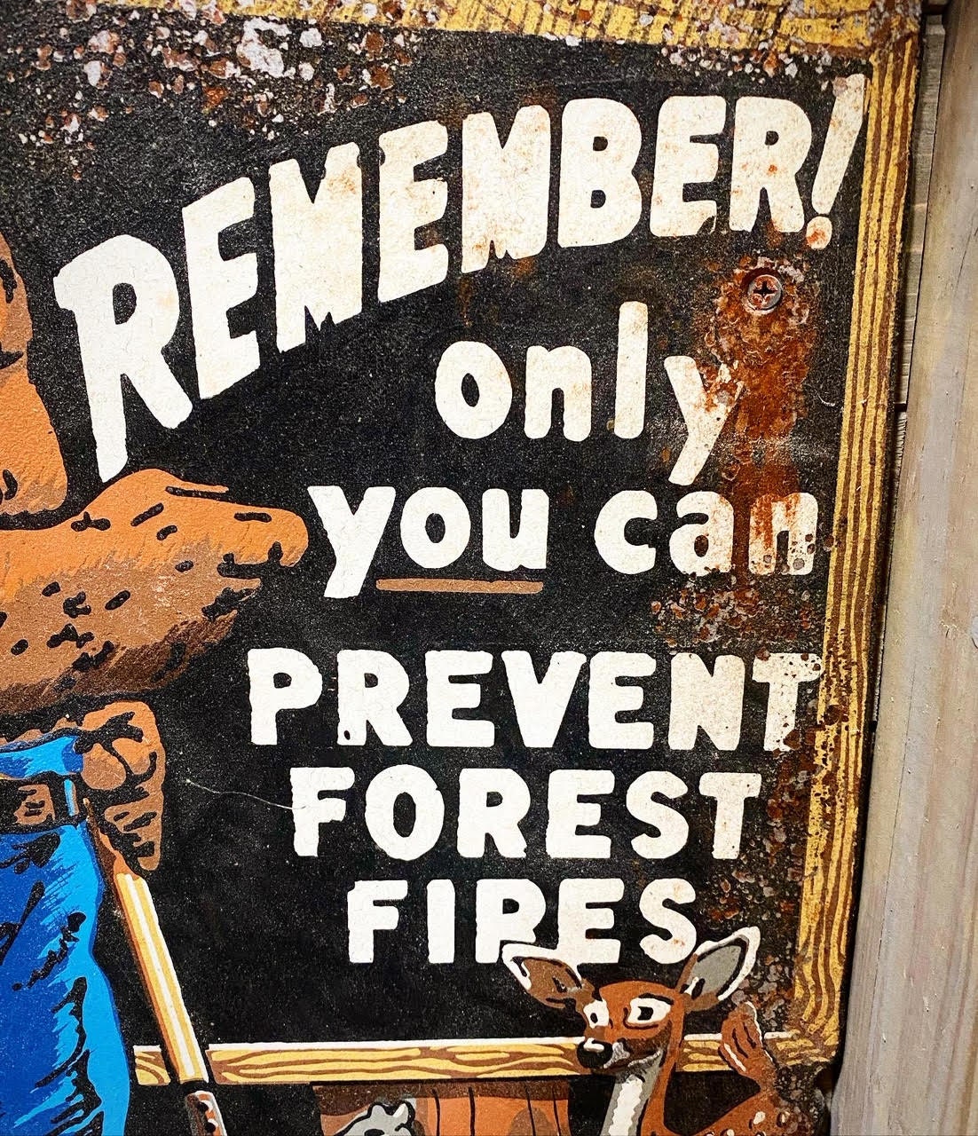 SMOKEY THE BEAR Vintage Faux Metal Sign - Etsy Canada
