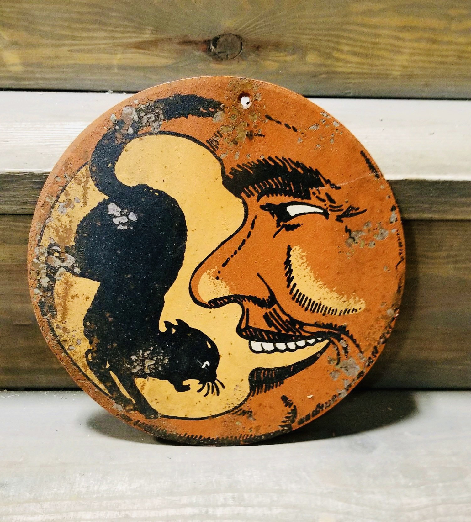 50s アメリカ ビンテージ 木製プレート トランプ柄 ハンドメイド 50s