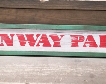 Fenway Park Faux Vintage Green Monster sign