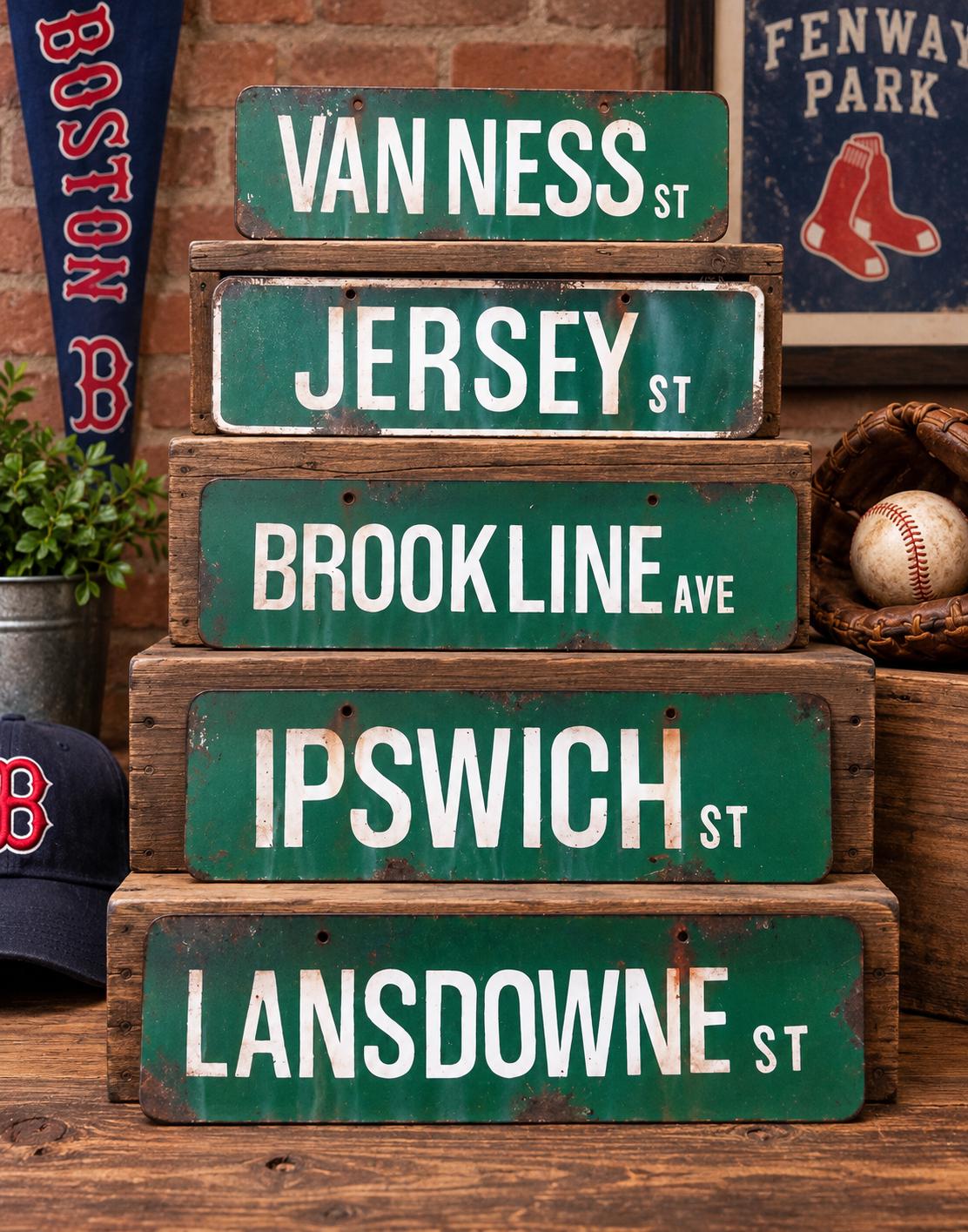 Boston Red Sox Vintage Street Signs Fenway Park - Etsy