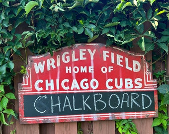 Vintage Custom Wrigley Field Home of Chicago Cubs World Series Champions 2016 Custom Sign