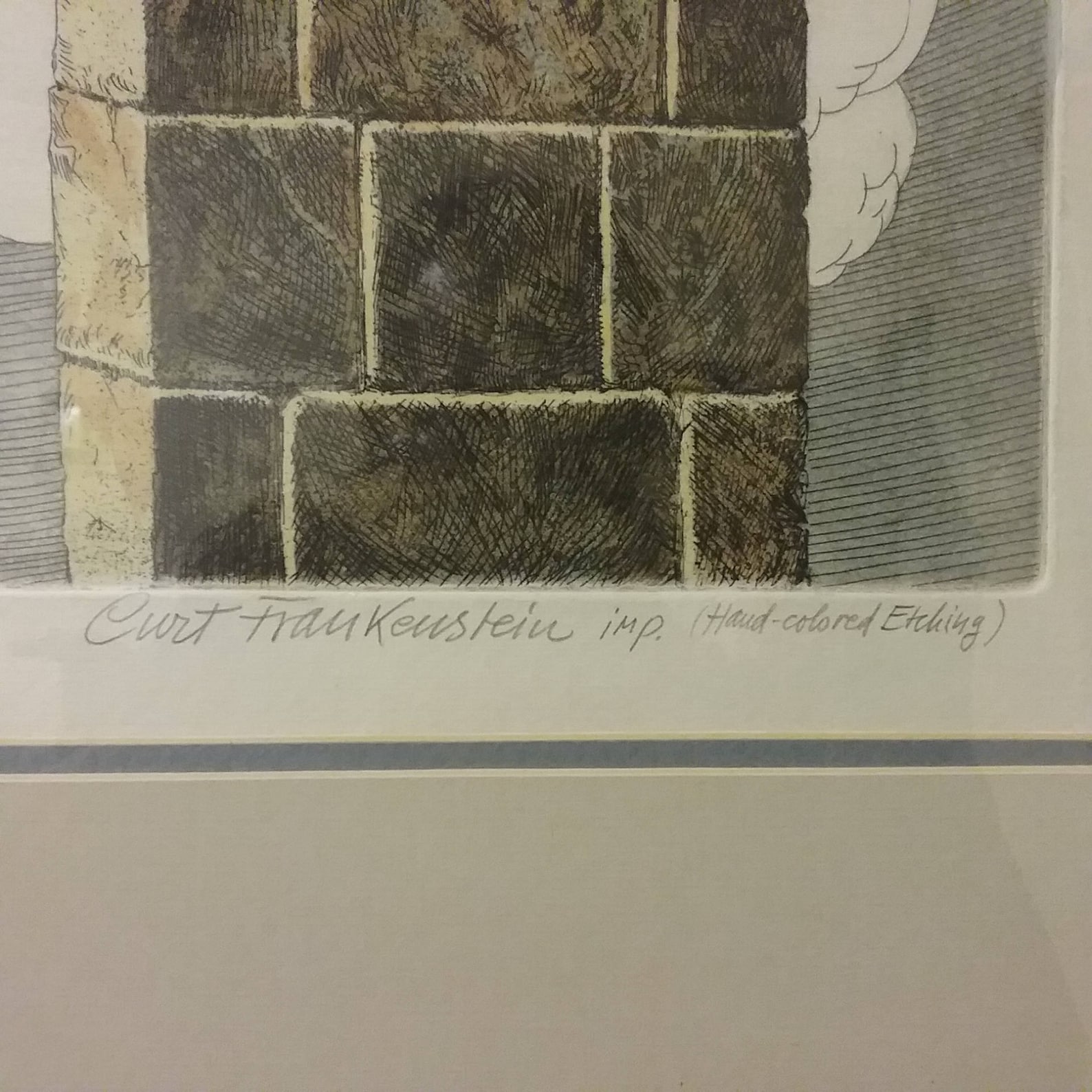 Vintage Curt Frankenstein Limited Edition Artist Proof Color Etching