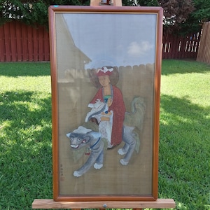A Important Framed Chinese Painting On Silk Artist Signed Rare