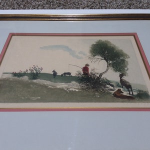 Antique Etching Early 20th Century Signed Leo Frank Original Print Rare Version
