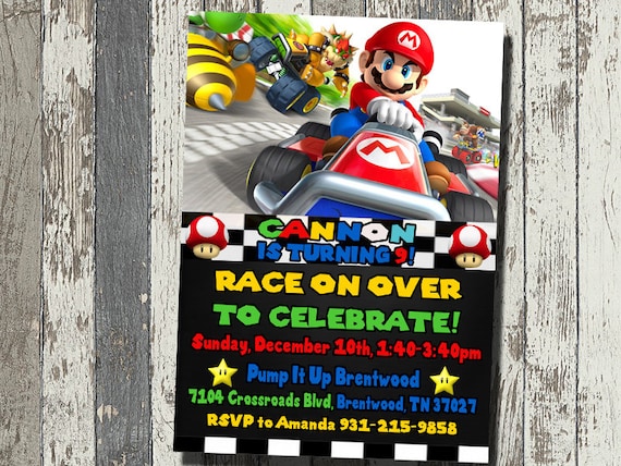 Mario Kart Party Invitations Unique Birthday Party Ideas And Themes
