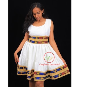 Ethiopian Traditional Dress: Elegant White Attire