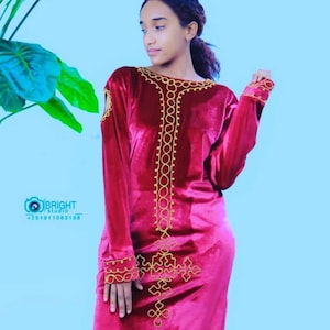Ethiopian Habesha Kemis Dress: Embroidered Fashion