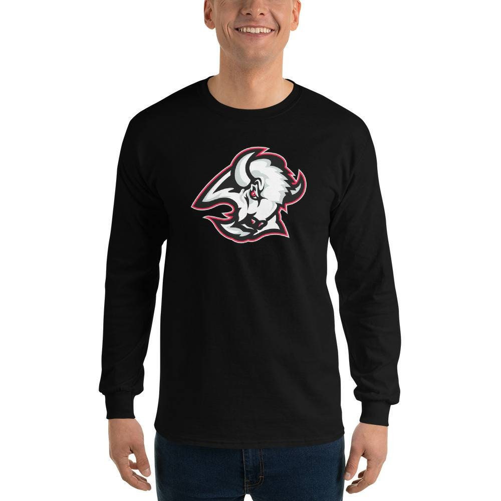 Adult Sabres logo Long Sleeve//Sabres Goat Head Red and | Etsy