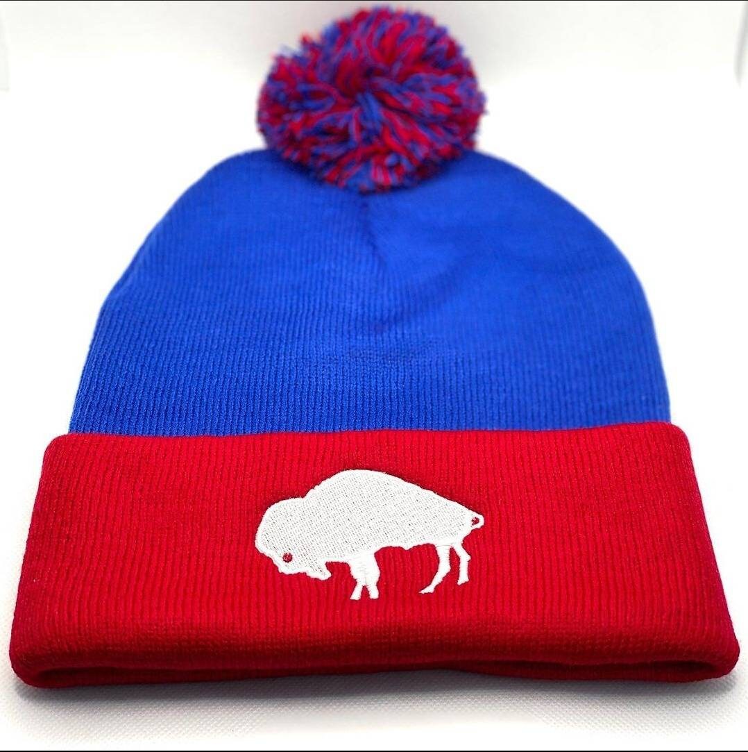 Standing Buffalo Pompom Beanie | Etsy 