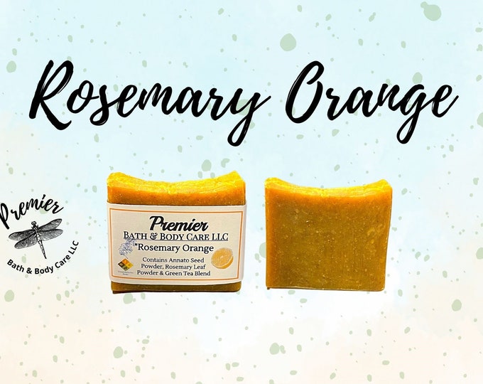 Rosemary Orange Soap, Shea Butter Soap, All Natural Soap, Handmade Soap, Vegan Soap, Rosemary Soap, Herbal Soap