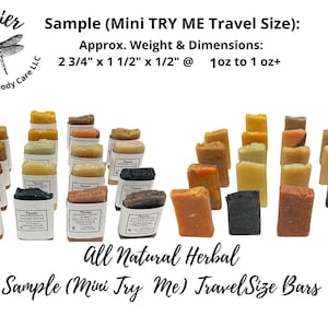Handmade Soap Samplers, Travel Size Soaps, 6-Pack Sample Set Bar Soaps