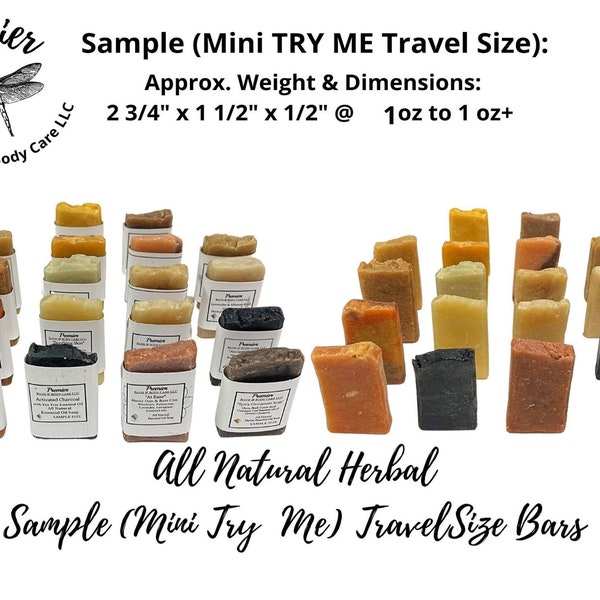 Handmade Soap Samplers, Travel Size Soaps, 6-Pack Sample Set Bar Soaps