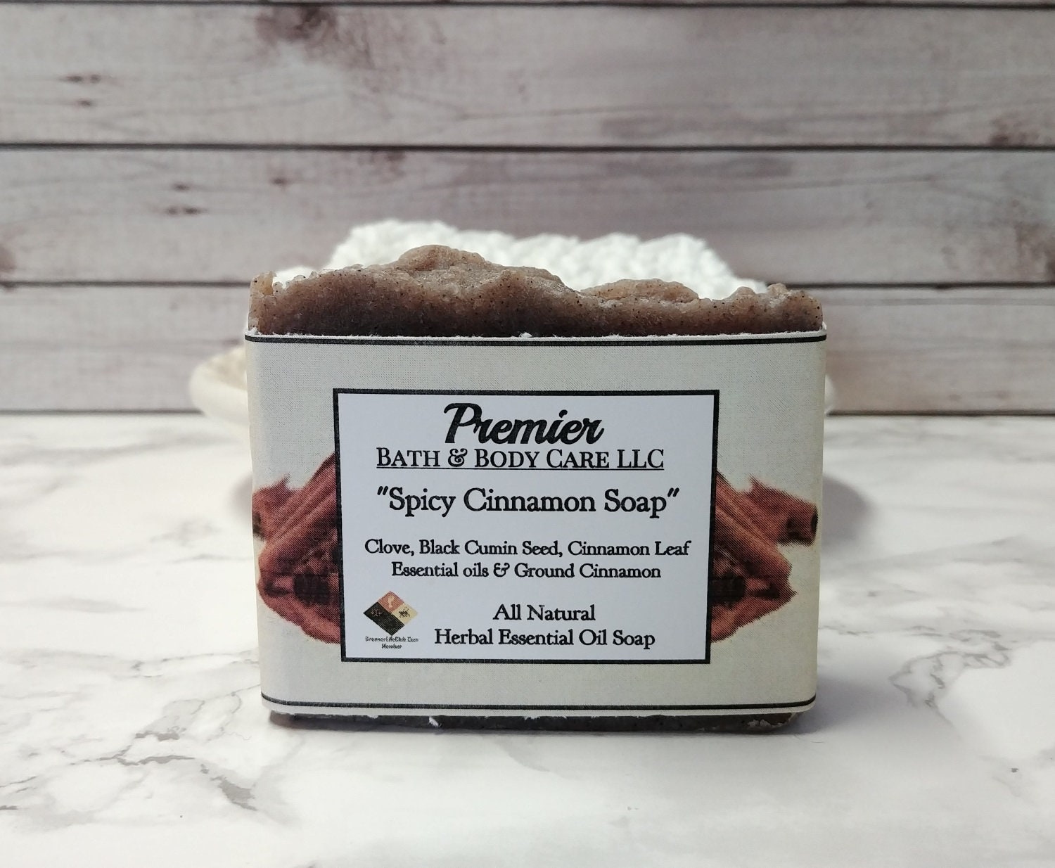 Spicy Cinnamon Soap Bar, All Natural Herbal Soap, with Black Cumin Seed Oil