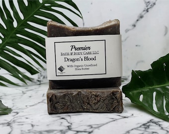 Handmade Dragon's Blood Soap Bars, Organic Shea Butter Soap, Scented Moisturizing Soap, Bar Soaps