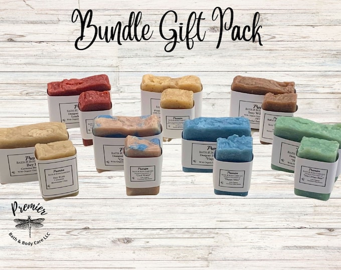 Handmade Natural Soap Gift Box, Self Care, Gift Set for Her or Him, Gift Bundle Pack of 7 Handmade Soap Bars, U Pick