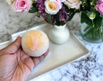 Solid Bubble Bath Bars, Fizzy Bath Bomb Scoops, Moisturizing Bubble Bars, Mango Scented Bath Truffles, Jumbo Size 4.5oz. - 5.5oz.