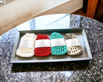 Crochet Cotton Soap Saver, Soap on a Rope, Reusable Eco Friendly Soap Holder, Soap Sack, Soap Pouch