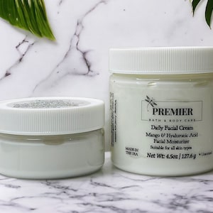 Hydrating Mango Face Cream, Daily Facial Cream with Hyaluronic Acid, Gentle For All Skin Types
