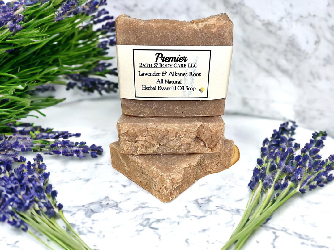 All Natural Handmade Lavender Soap Bar, Natural Bar Soaps for Face