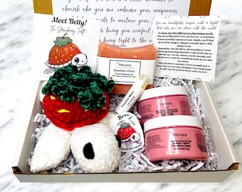 Personalized Handmade Self Care Emotional Support Plushie Gift Box, Hug In a Box, Mental Health Self Care Package, Stress Relief Gift