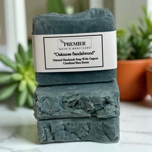 Oakmoss Sandalwood Soap Bar, Natural Handmade Soap for Men, Gift for Him, Gift for Dad, Bar Soap for Men, Men&#39;s Skincare