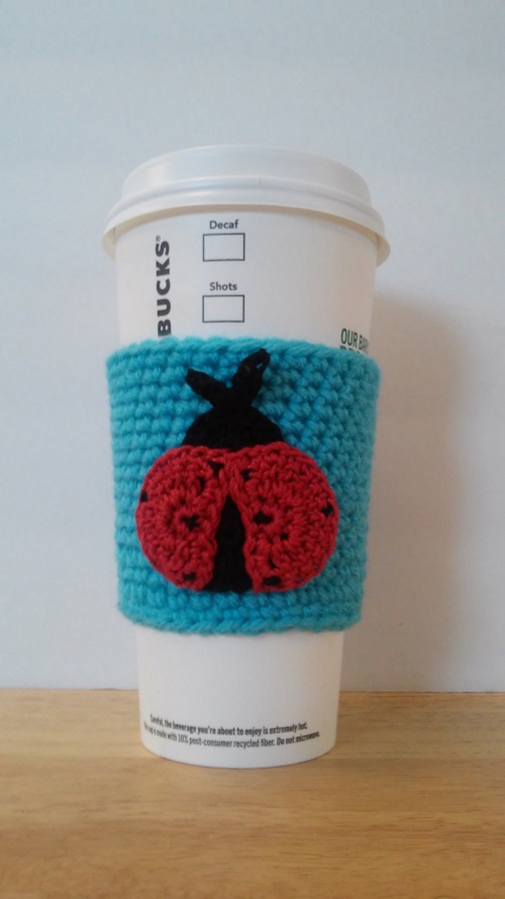 Download Coffee Cup Cozy, Ladybug Cup Sleeve, Cup Sleeve, Reusable Eco Friendly Cotton Sleeve, Cup Holder ...