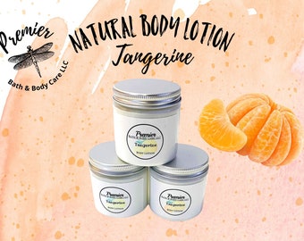 Tangerine Natural Body Lotion, Avocado and Shea Butter Lotion