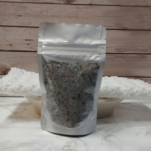 Raspberry Sea Salt Foot Soak, Mineral Sea Salt Bath Soak, Travel Size