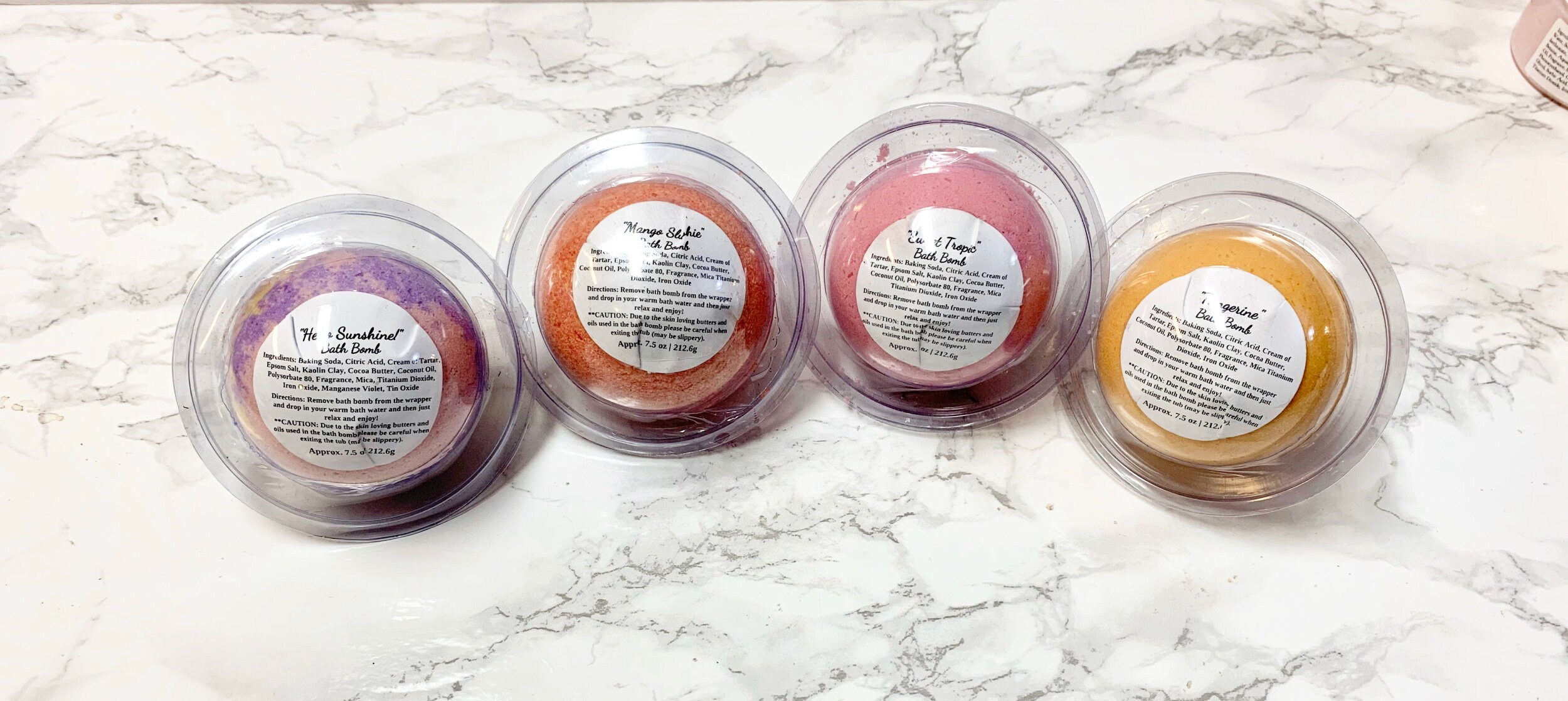 Large Handmade Bath Bombs packed with Cocoa Butter and Coconut Oil