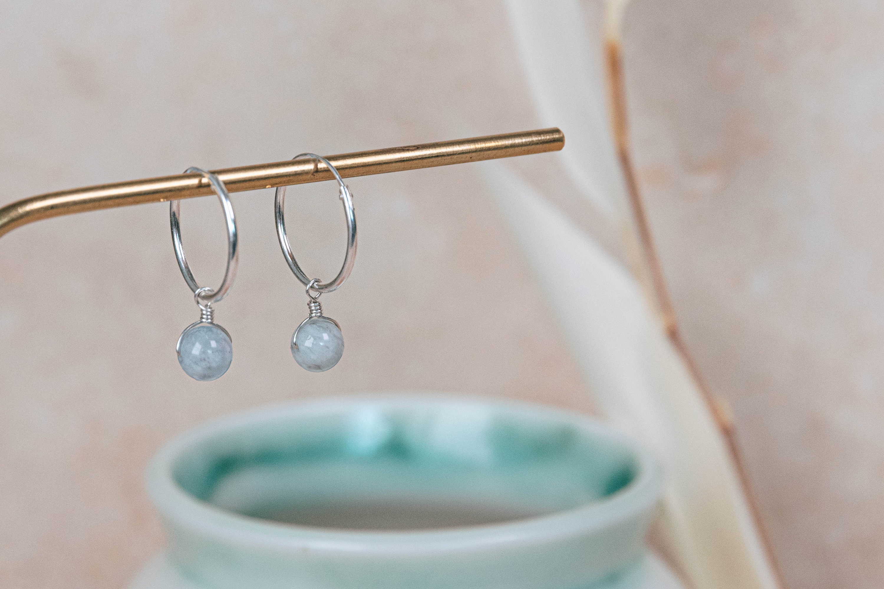 Aquamarine hoops discount