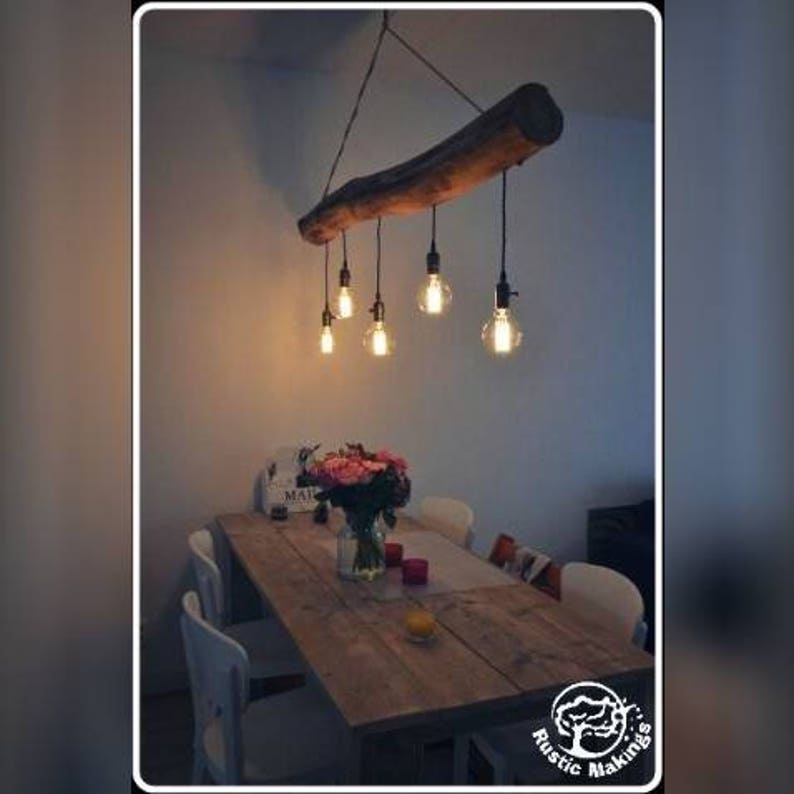 Rustic Farmhouse Country Personalised Beam Kitchen Island Table Lamp Light Chandelier Hallway Ceiling