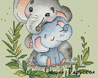 Crossstitch Elephant Etsy