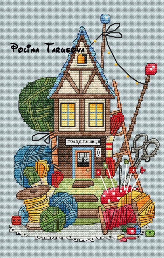 Needlework house knittingsewing Pattern crossstitch Etsy