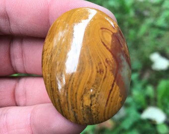 Landscape Jasper Cabochon 61.4 ct Scenic Jasper cabochon size 40mm by 28mm Designer Jasper Cabochon