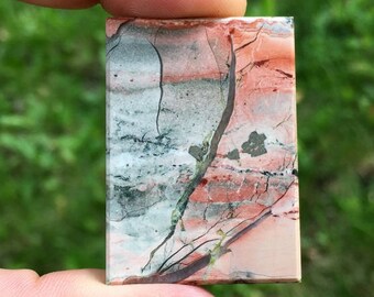 Landscape Jasper Cabochon 61.4 ct Scenic Jasper cabochon size 40mm by 28mm Designer Jasper Cabochon