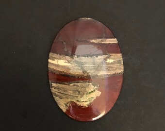 Landscape Jasper Cabochon 61.4 ct Scenic Jasper cabochon size 40mm by 28mm Designer Jasper Cabochon