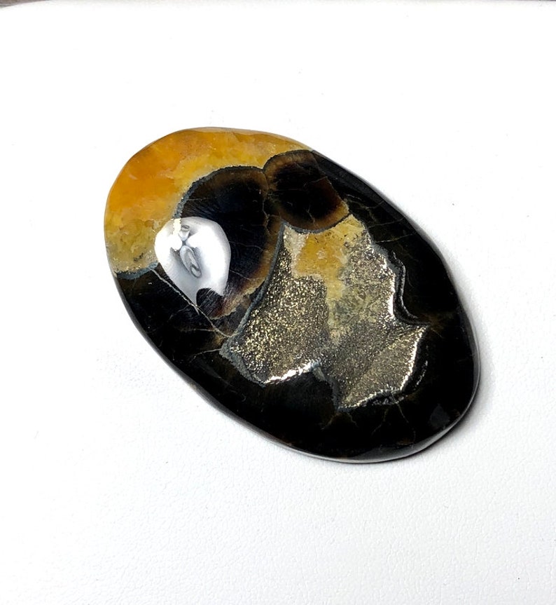 Russian Ammonite cabochon Designer Cabochon High grade Sea Fossil cabochon Huge Ammonite cabochon with Pyrite