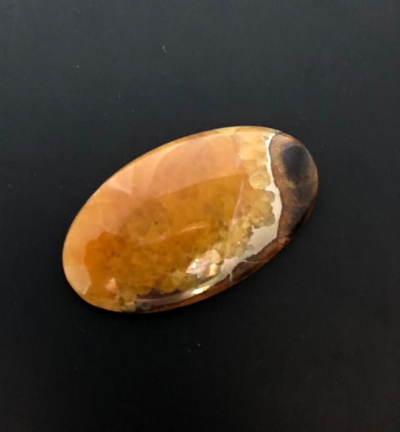 Energy stone Healing stone 53x30x6mm Designer Cabochon Chakra mineral Simbircite cabochon with Pyrite Russian Simbircite