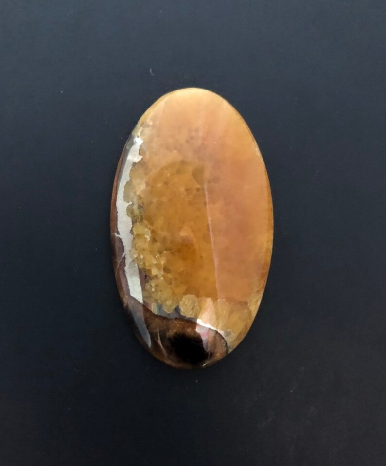 Energy stone Healing stone 53x30x6mm Designer Cabochon Chakra mineral Simbircite cabochon with Pyrite Russian Simbircite